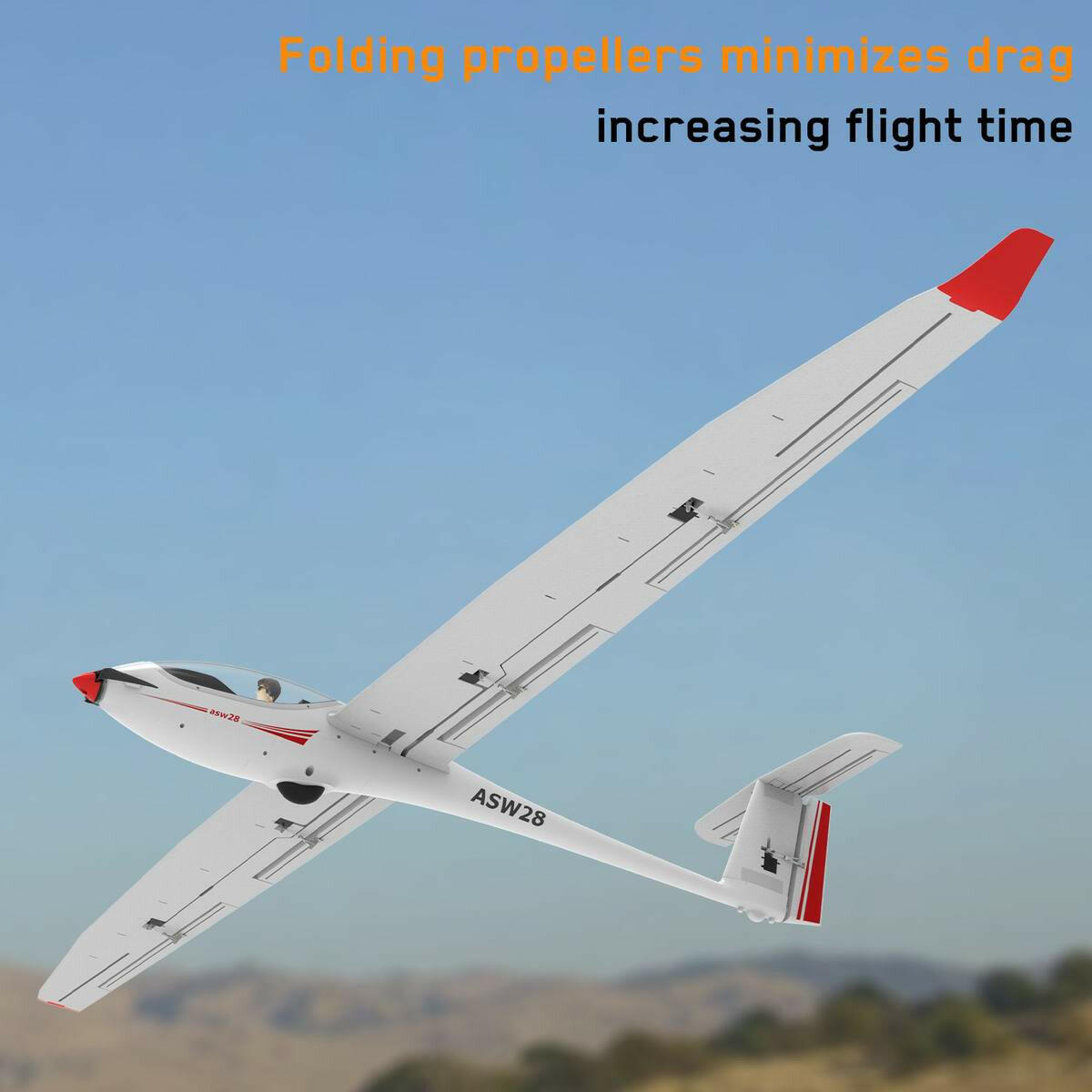 VOLANTEXRC ASW28 2.6 Meters 5-Ch Professional RC Glider Brushless Scale Sailplane 759-1.