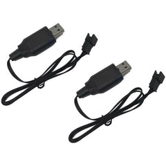 Lot de 2 chargeurs USB de batterie au lithium - Prise 2S-4PIN pour bateau télécommandé Vector 30, Vector XS et Atomic XS