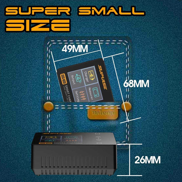 SUPULSE S6 Balance Charger Discharger for 1S-6S LiPo Battery NiMH/NiCD/Li-PO/Li-Fe/Pb with Power Supply - EXHOBBY