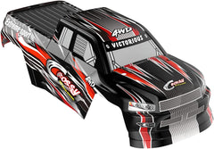 1 pièce de carrosserie de voiture pour 1/16 RC Truck Crossy (rouge)