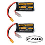 SUPULSE 2pcs 11.1V 3S 1300mAh 50C Lipo Battery with XT60 Plug EXHOBBY.